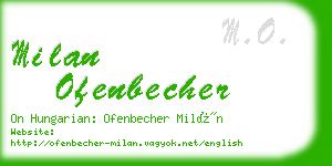 milan ofenbecher business card